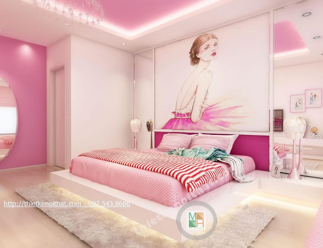 Thiết kế nội thất phòng ngủ căn hộ chung cư TimesCity Hai Bà Trưng Hà Nội